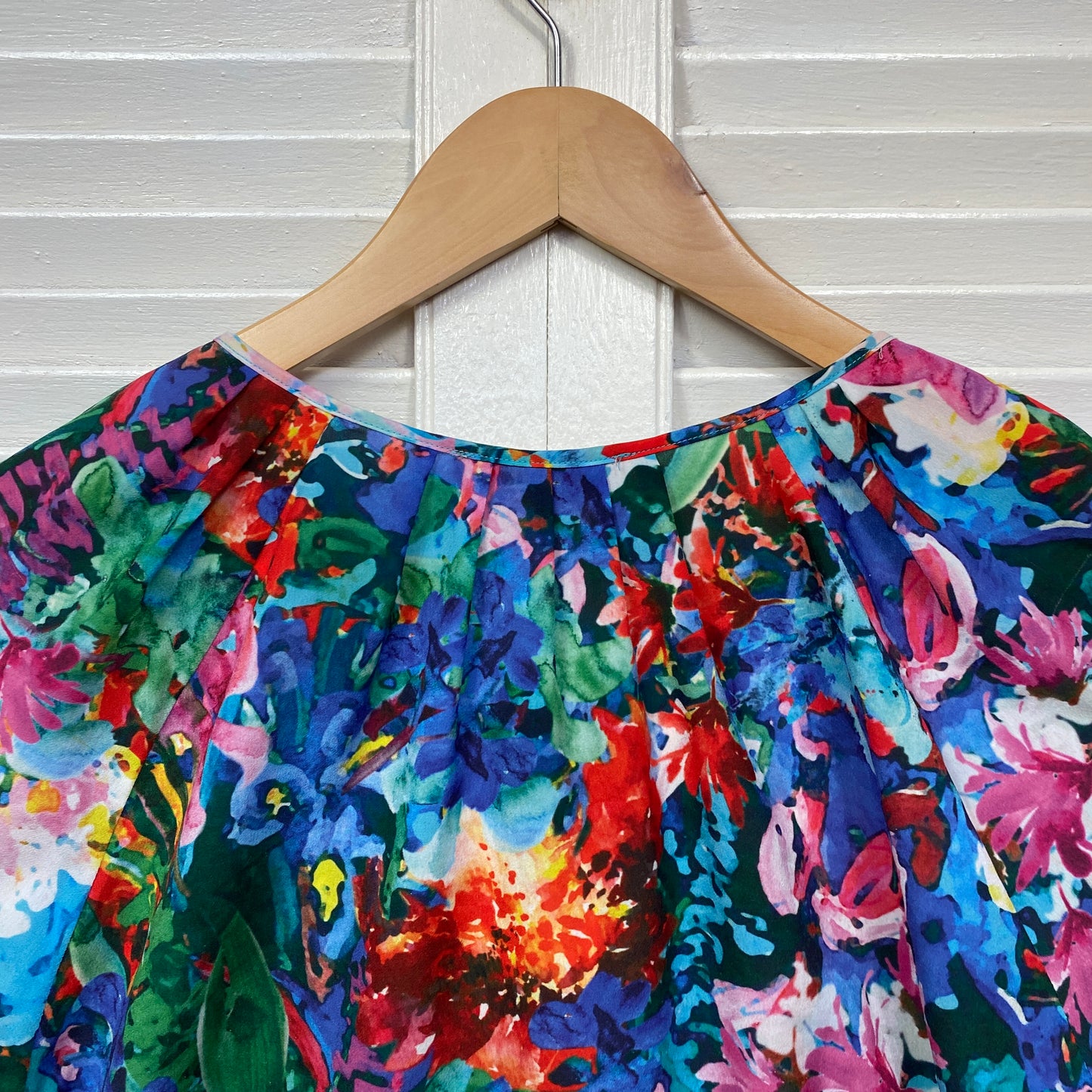 Diana Ferrari Top Size 14 16 Multicoloured Floral Short Sleeve