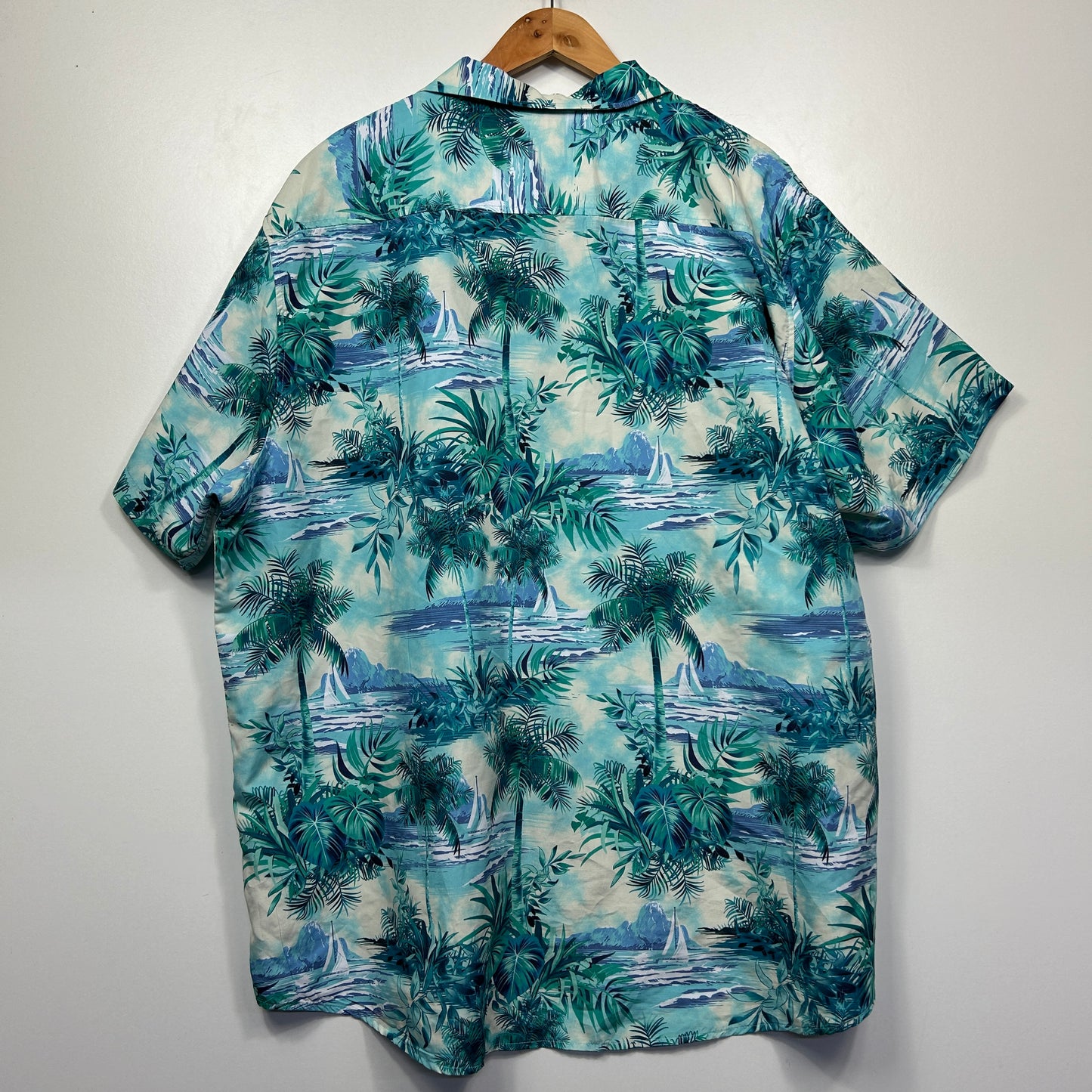 DBK Originals Blue Tropical Hawaiian Print Shirt - Size 5XL