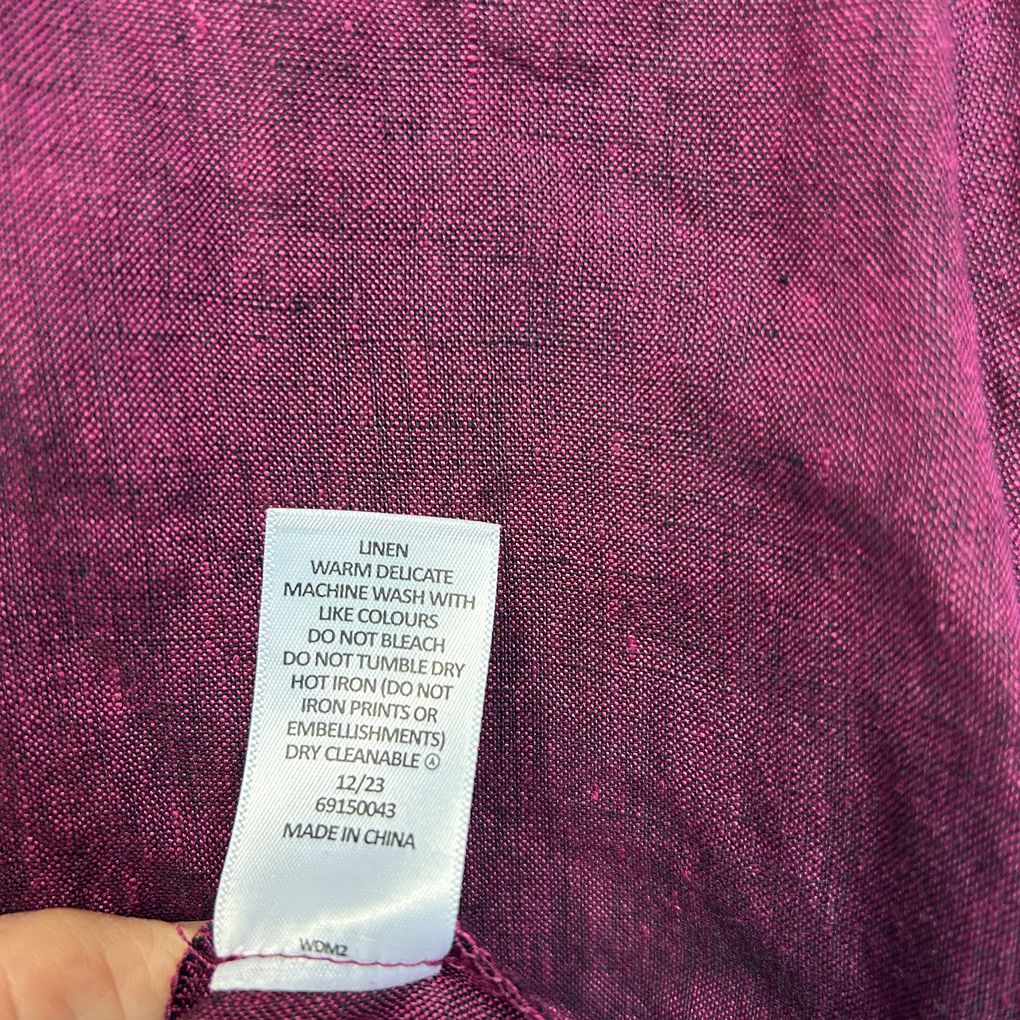 Target Magenta Linen Shirt - Size 16