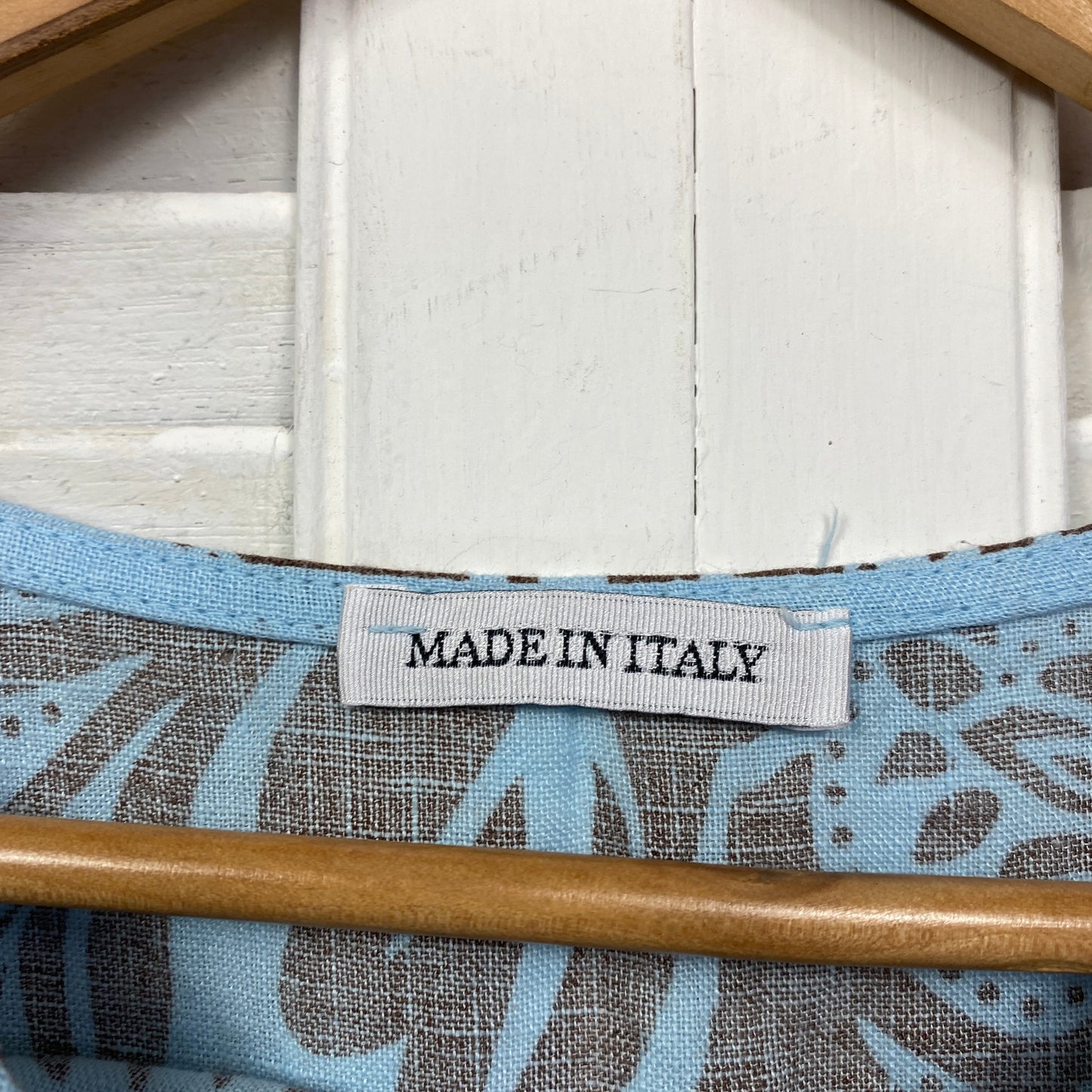 Made In Italy Linen Top Size Large XL Long Sleeve