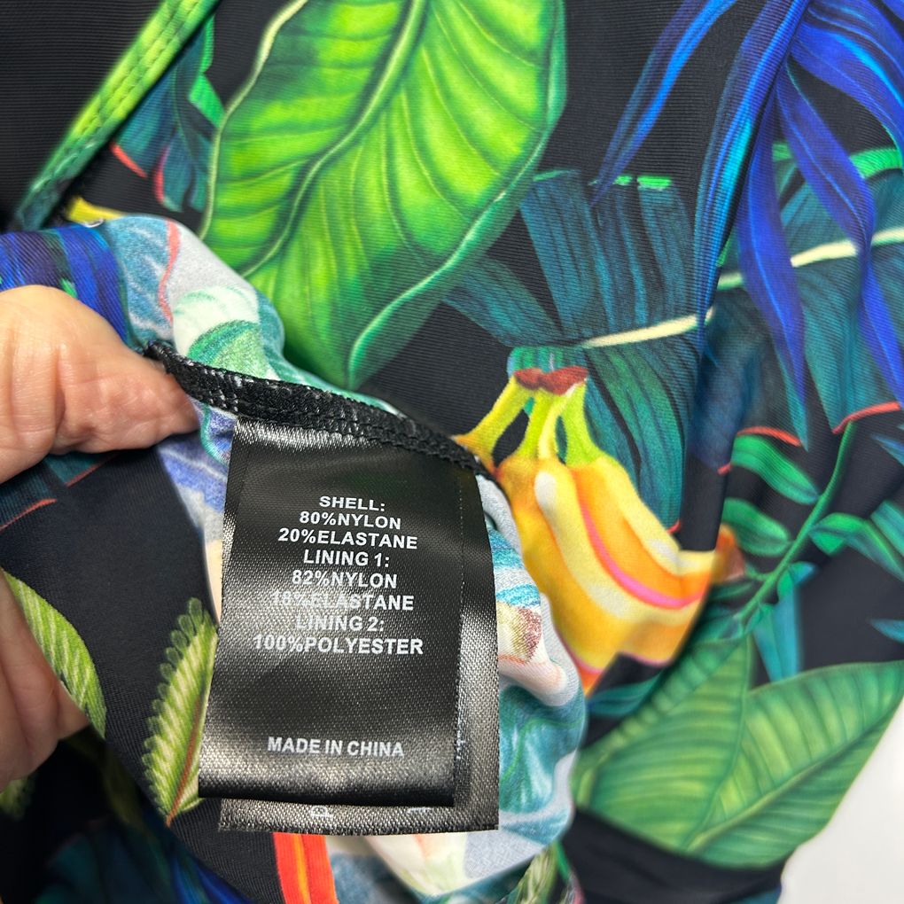 Taking Shape Multicoloured Print Tankini Top - Size 24