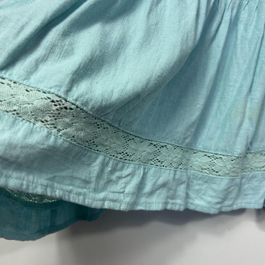 Bohemian Traders Aqua Boho Linen Blouse - Size 3XL