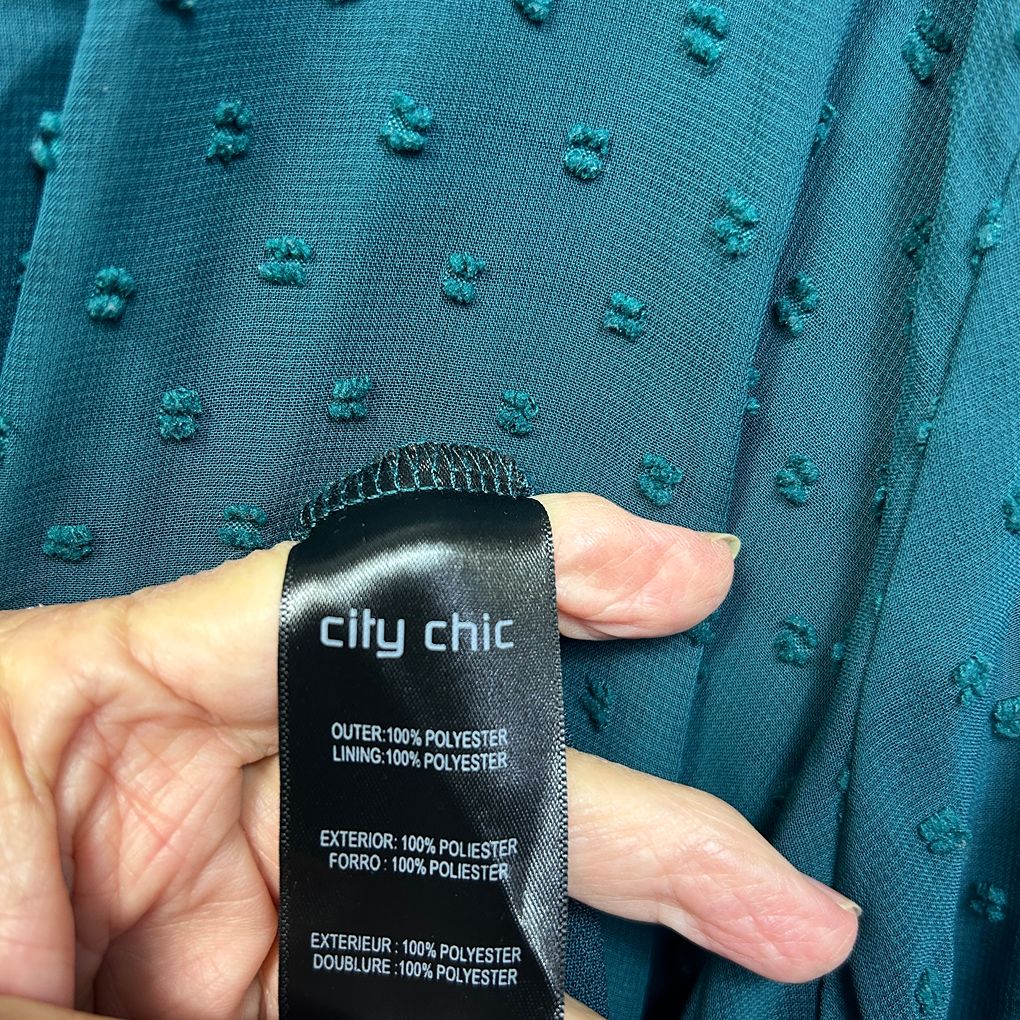City Chic Teal Dress - Size 24/XXL