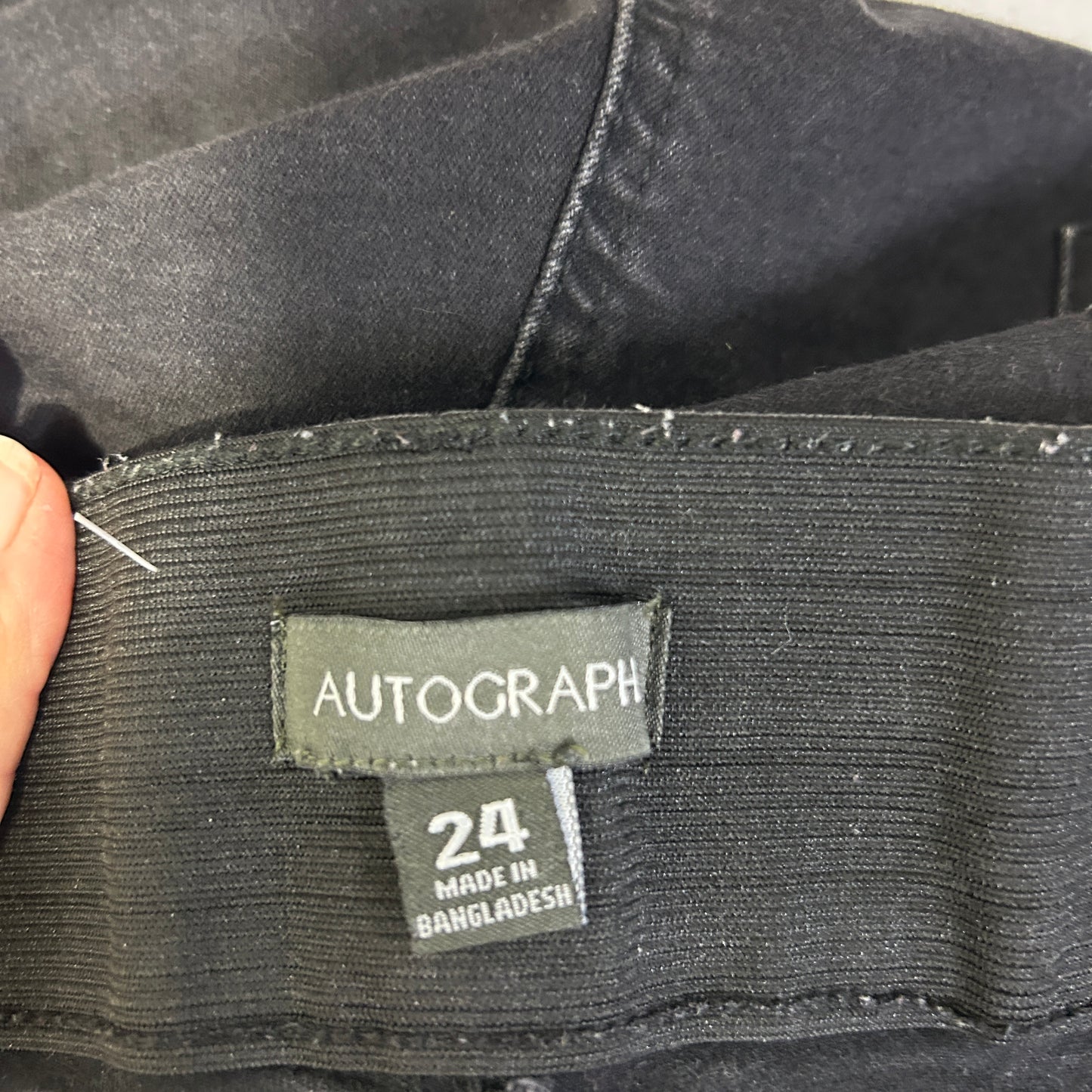 Autograph Black Elastic Waist Jeans - Size 24