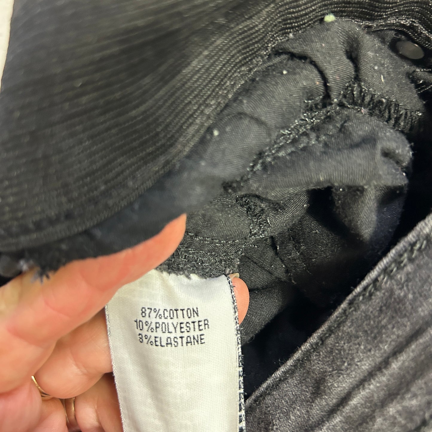 Autograph Black Elastic Waist Jeans - Size 24