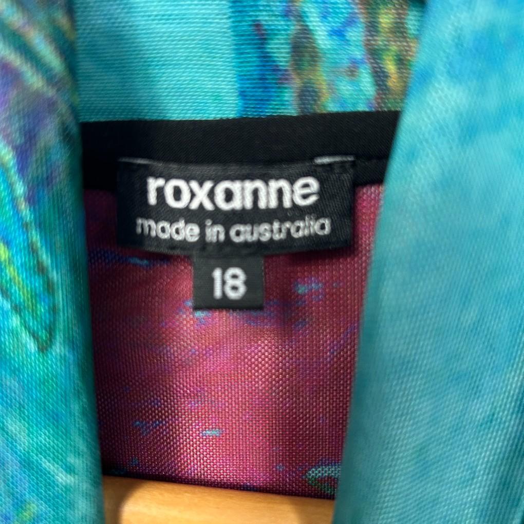 Roxanne Teal Open Front Top - Size 18
