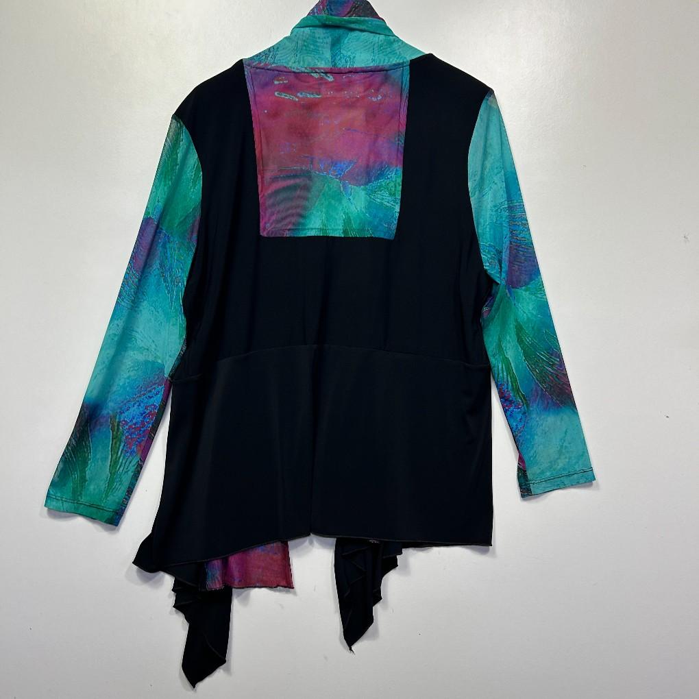 Roxanne Teal Open Front Top - Size 18