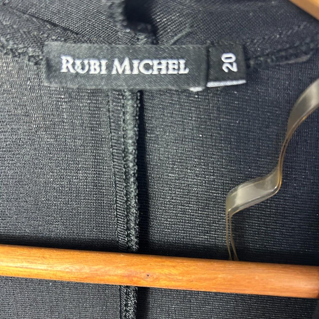 Rubi Michel Black Evening Open Front Top Cardigan - Size 20