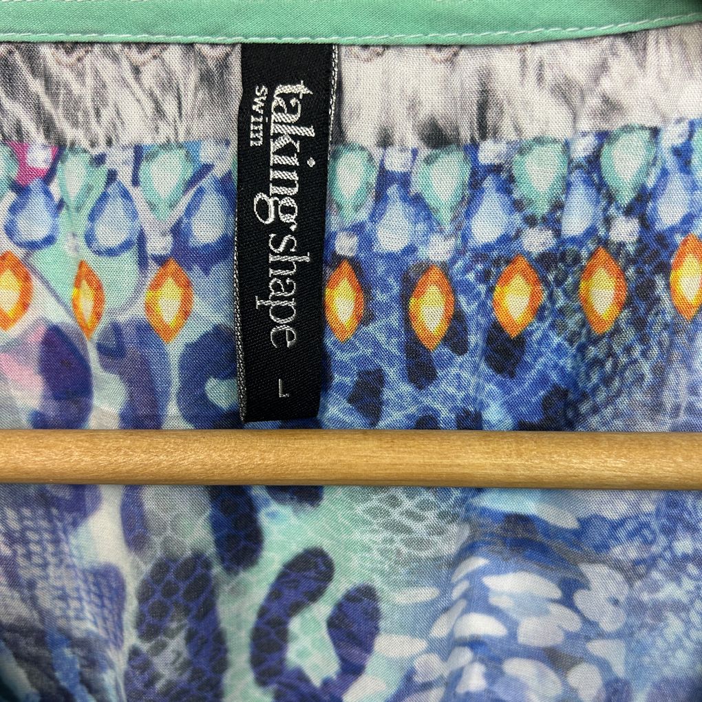 Taking Shape Blue Kaftan Top - Size 20/L