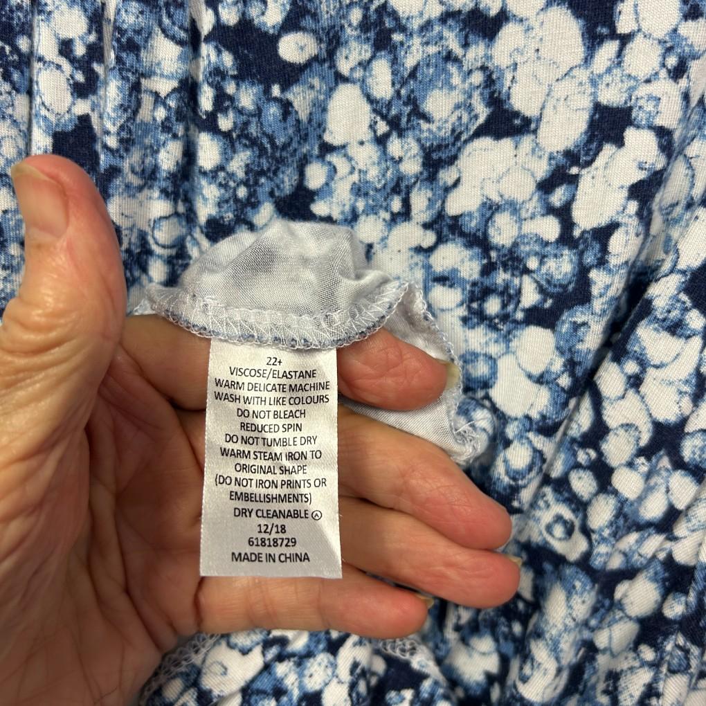 Belle Curve Blue Top - Size 22