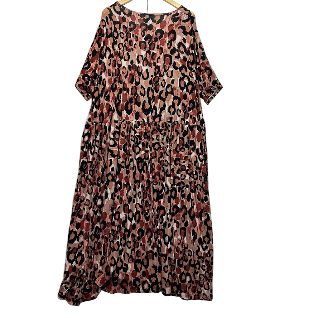Taking Shape Rust Leopard Print Dress - Size 20/L