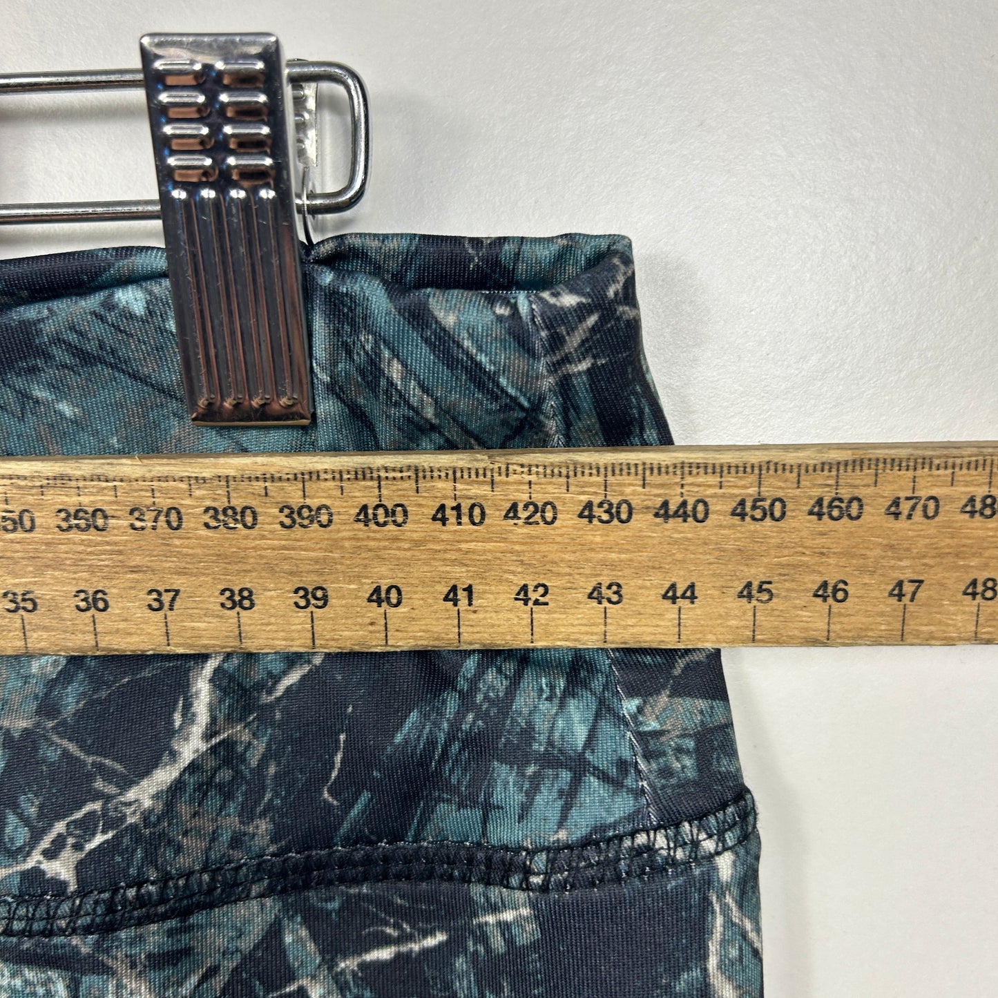 Mix Teal Tropical Print Activewear Capris Pants - Size XL