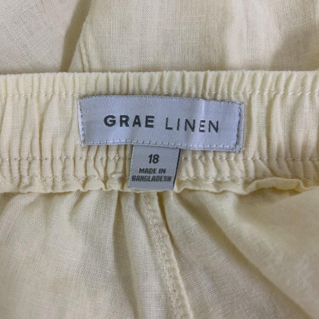 Suzanne Grae Linen Lemon Pants - Size 18
