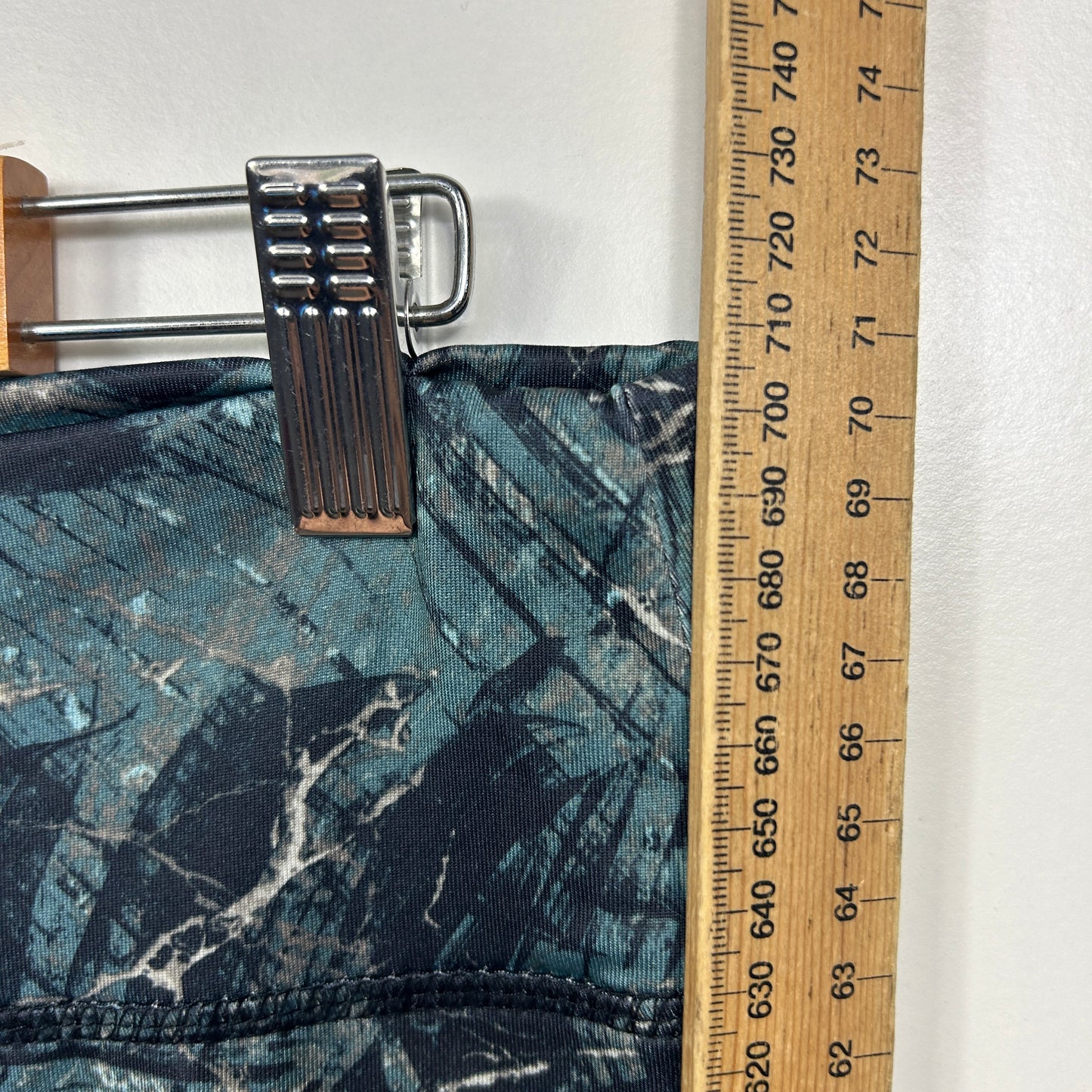 Mix Teal Tropical Print Activewear Capris Pants - Size XL