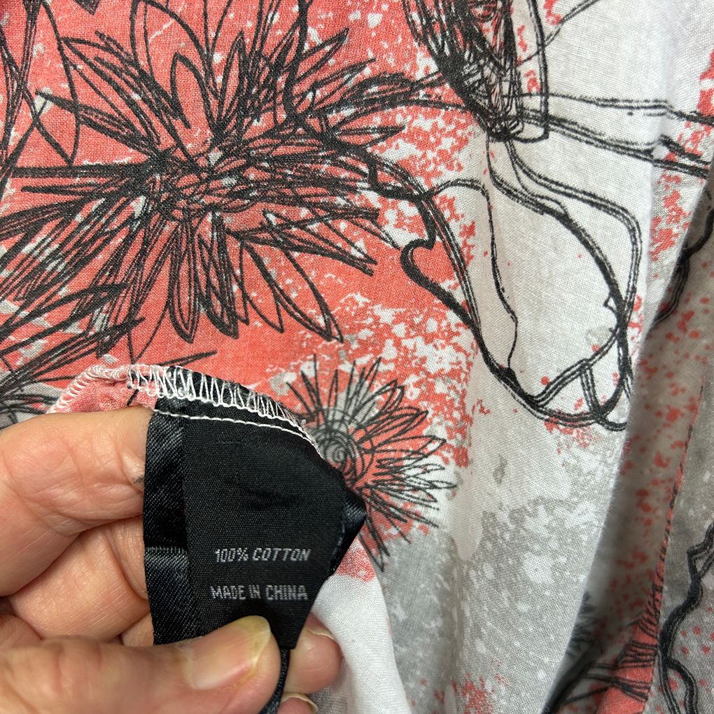 Taking Shape Coral Floral Cotton Top - Size 24