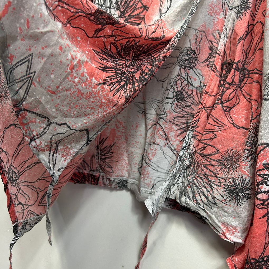 Taking Shape Coral Floral Cotton Top - Size 24