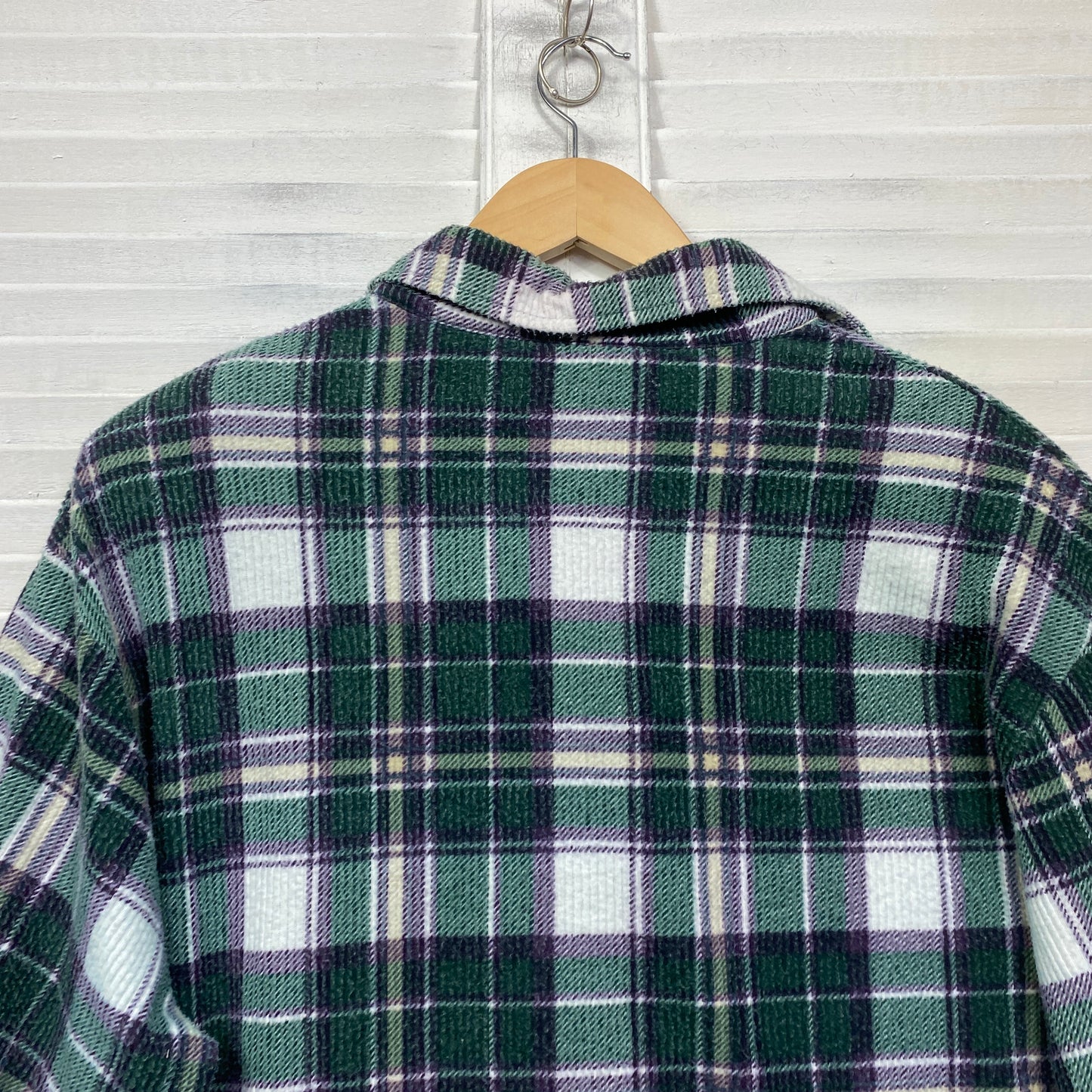 Vintage Katies Top Size 14 Button Up Long Sleeve Check Flannel