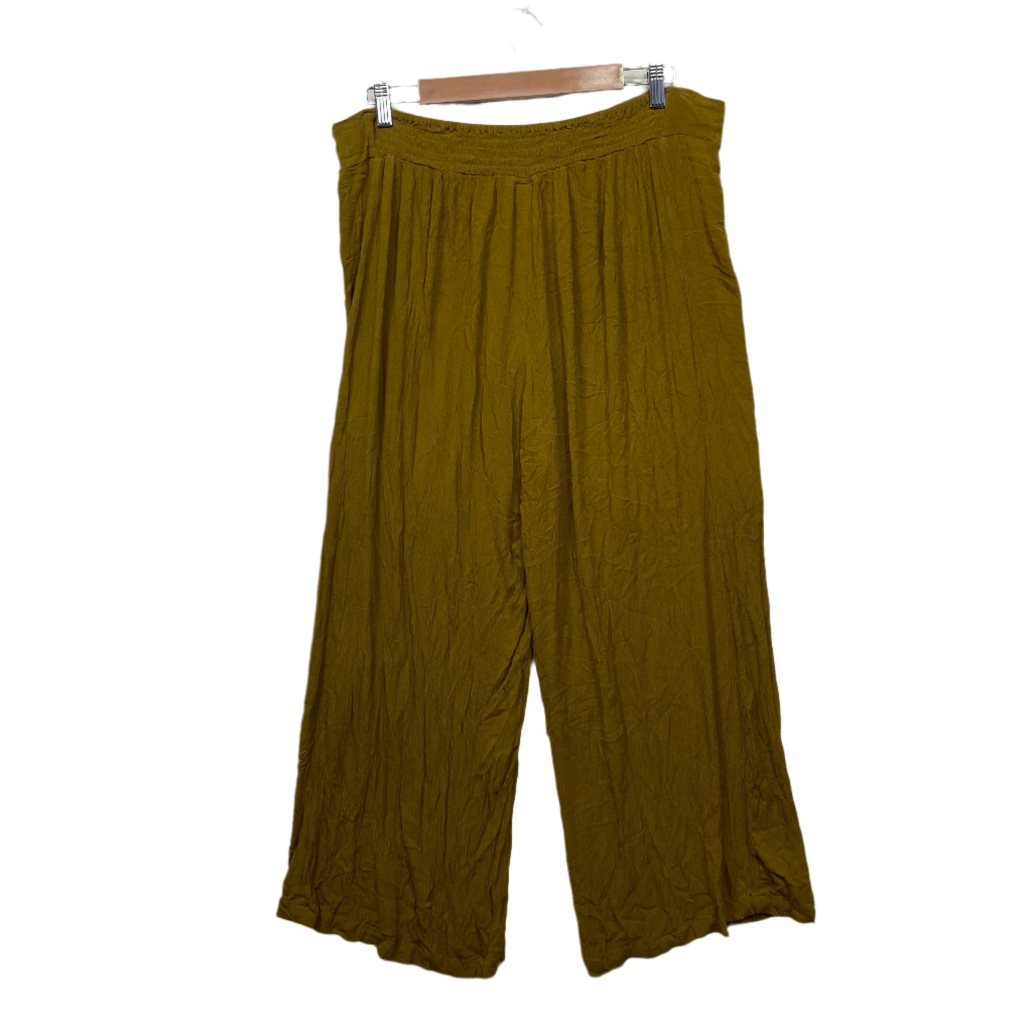 Sea of Love Pants Size XXL 18 Khaki Rayon