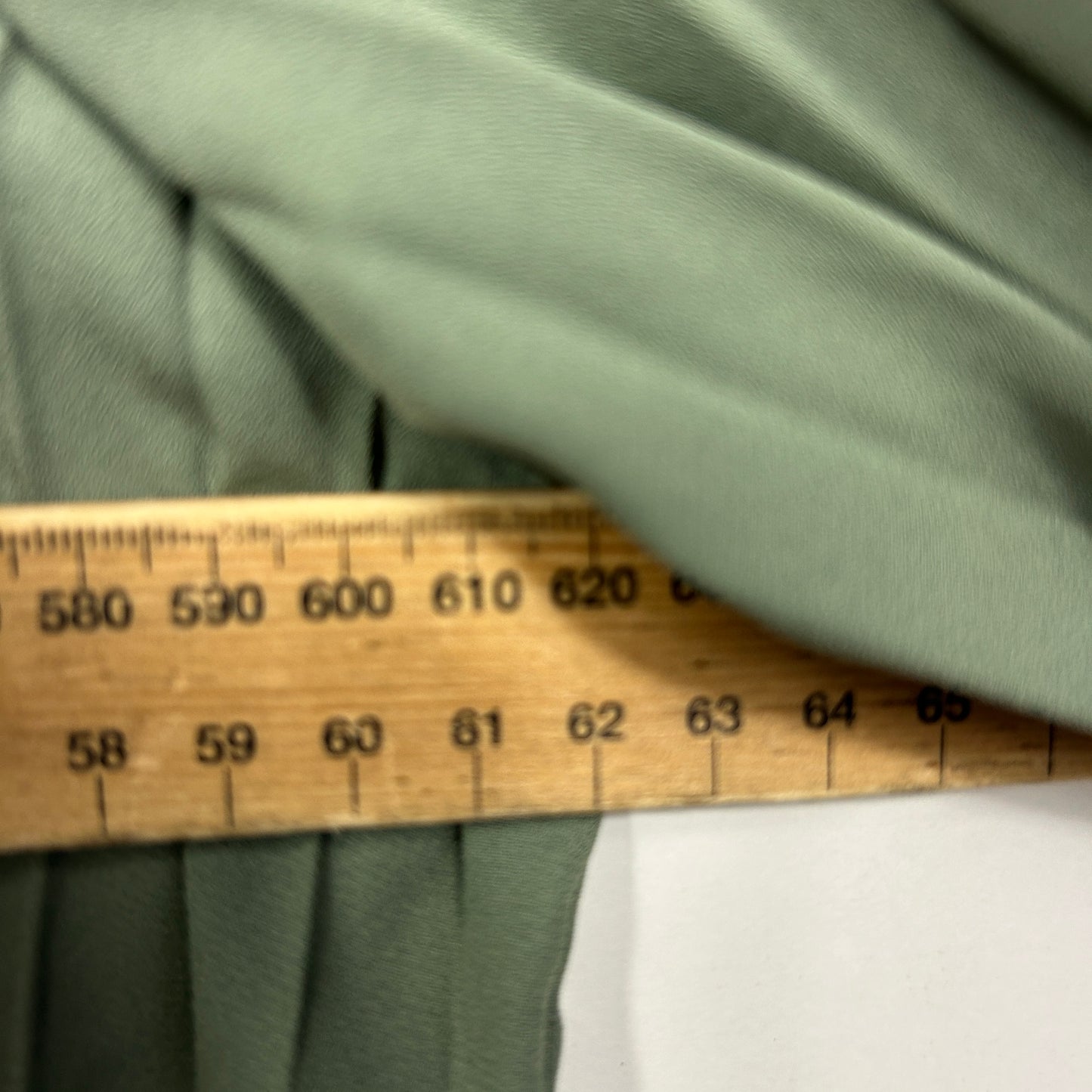 &me Khaki Green Pleated Blouse - Size 14