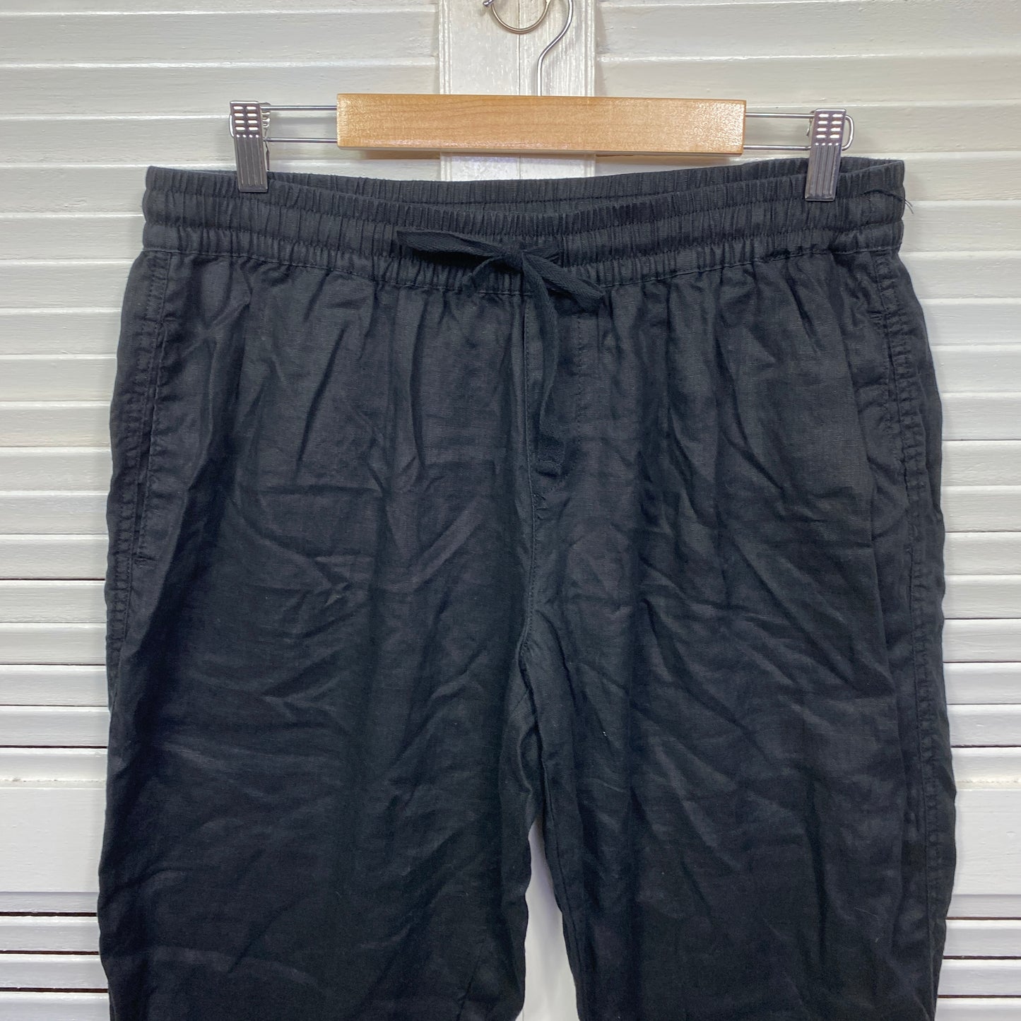 Target Linen Pants Size 14 Black Pockets Drawstring