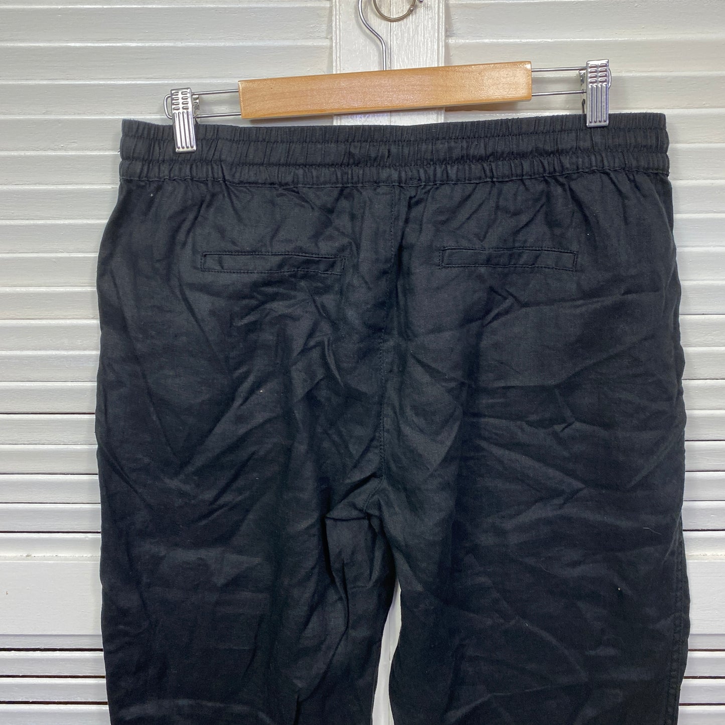 Target Linen Pants Size 14 Black Pockets Drawstring