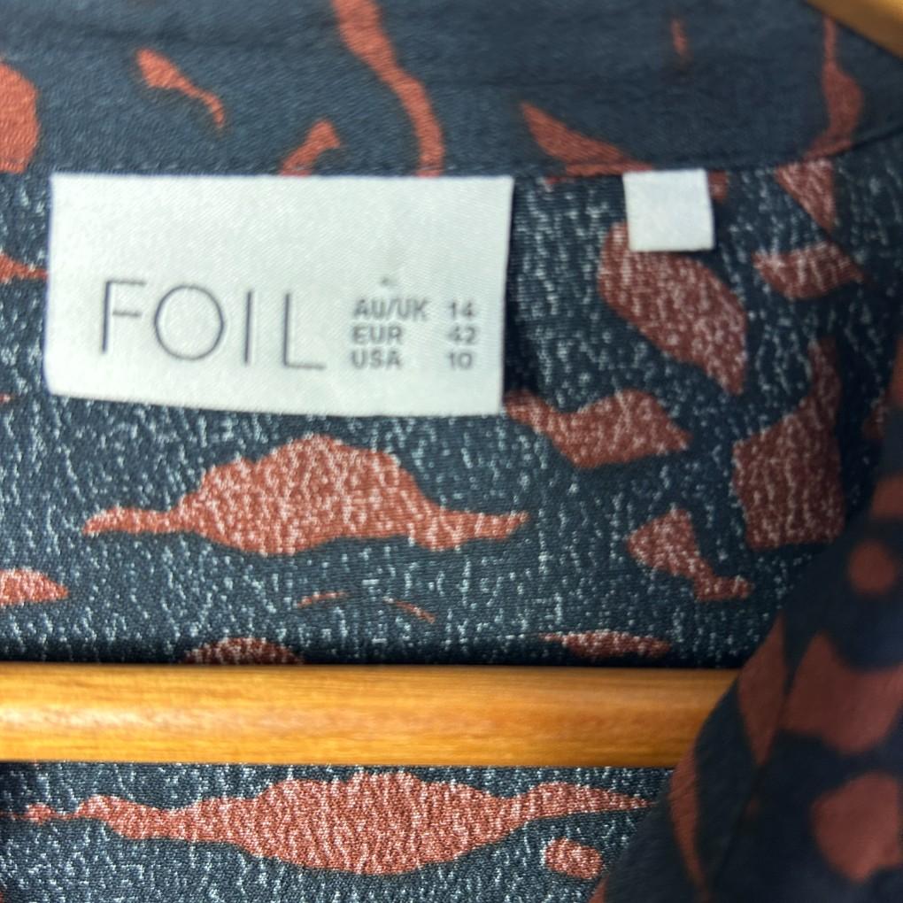 Foil Navy Dress - Size 14
