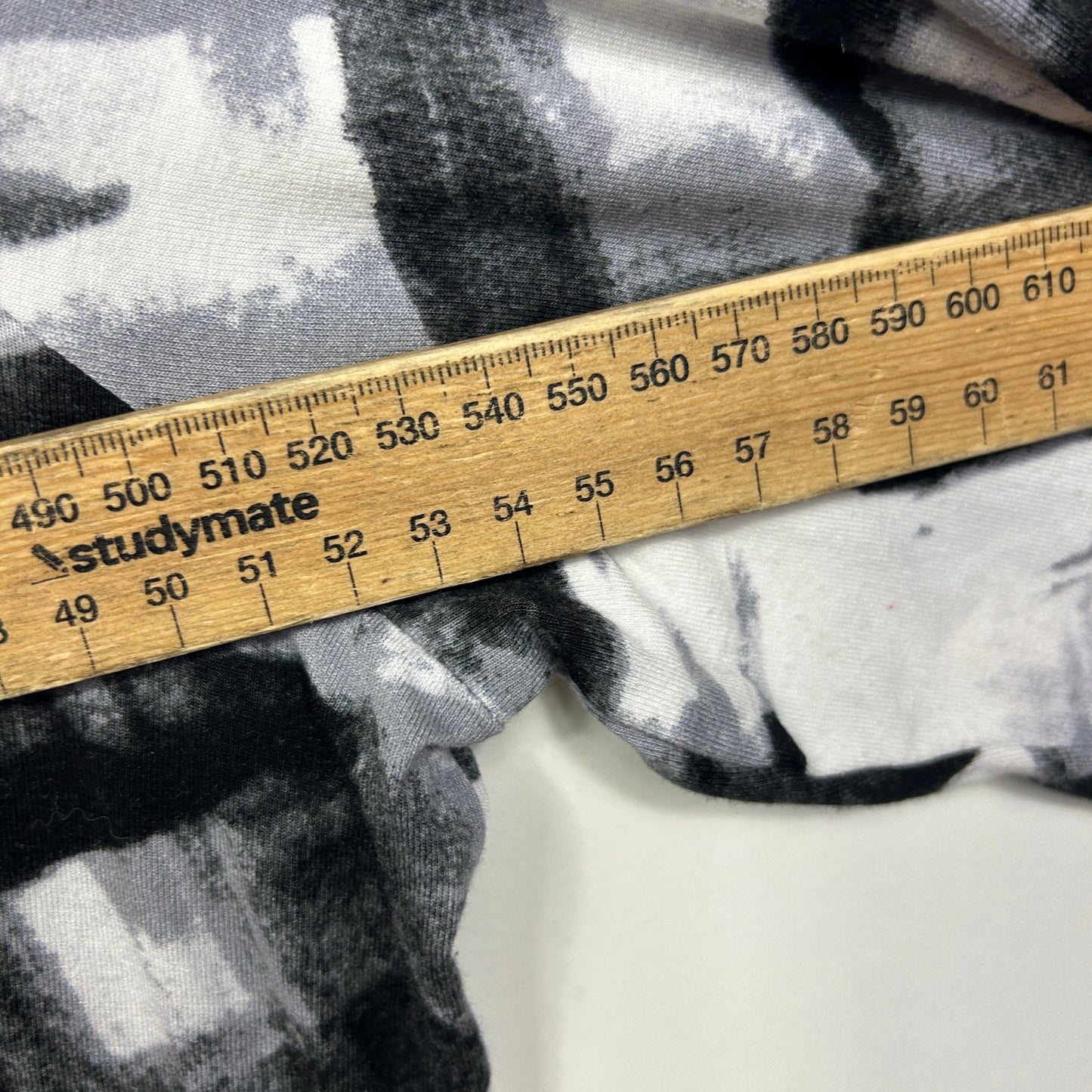 Moda Black White and Grey Abstract Print Top - Size 16