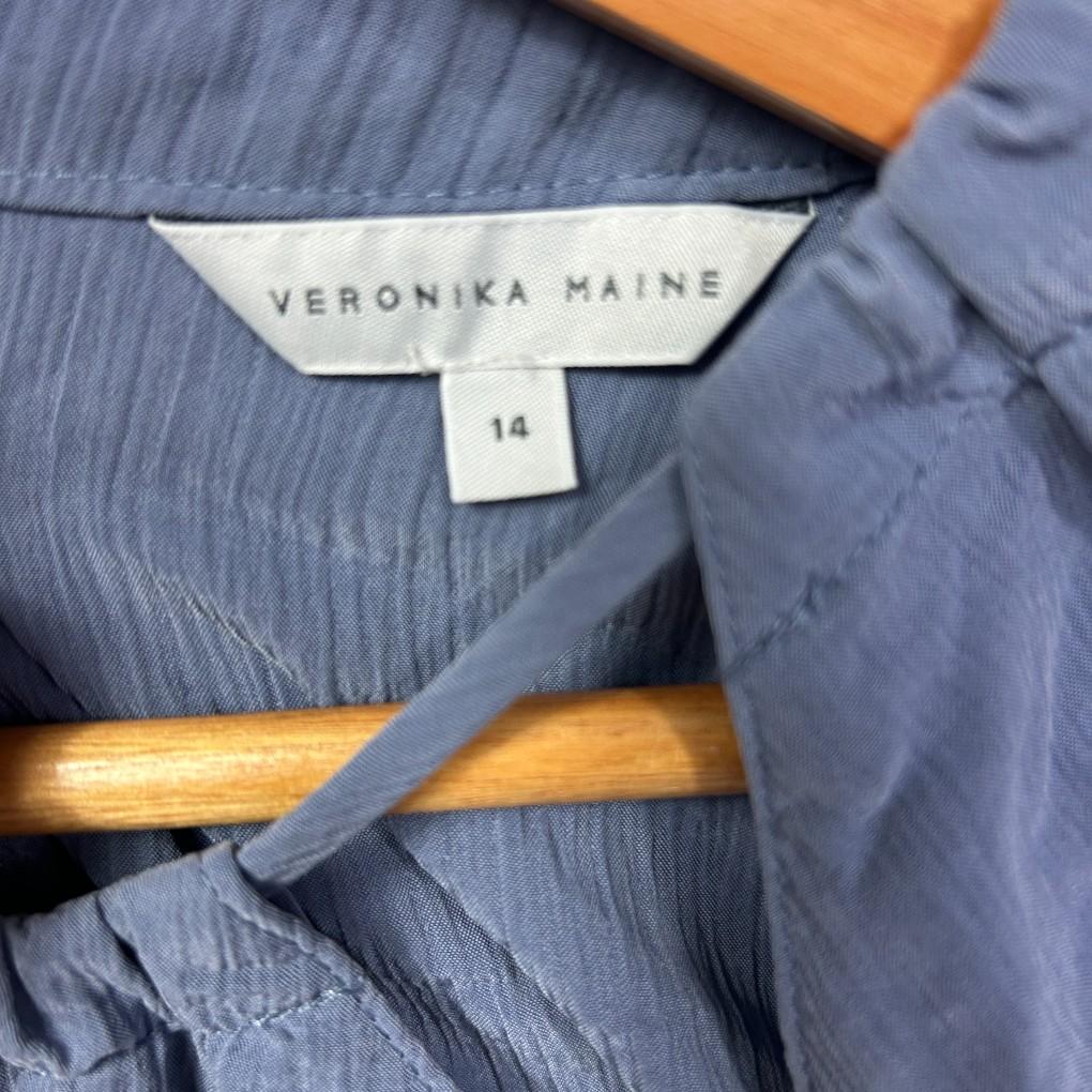 Veronika Maine Blue Blouse - Size 14