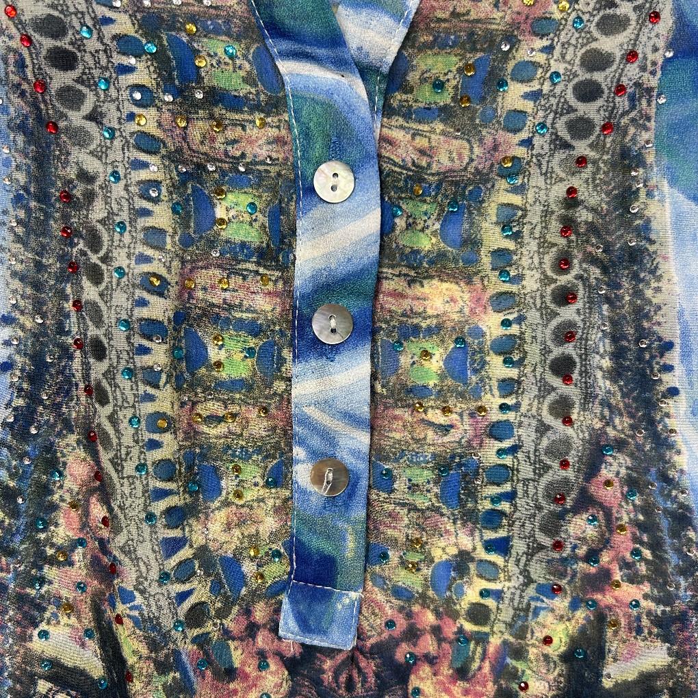 La Strada Blue Top - Size XL