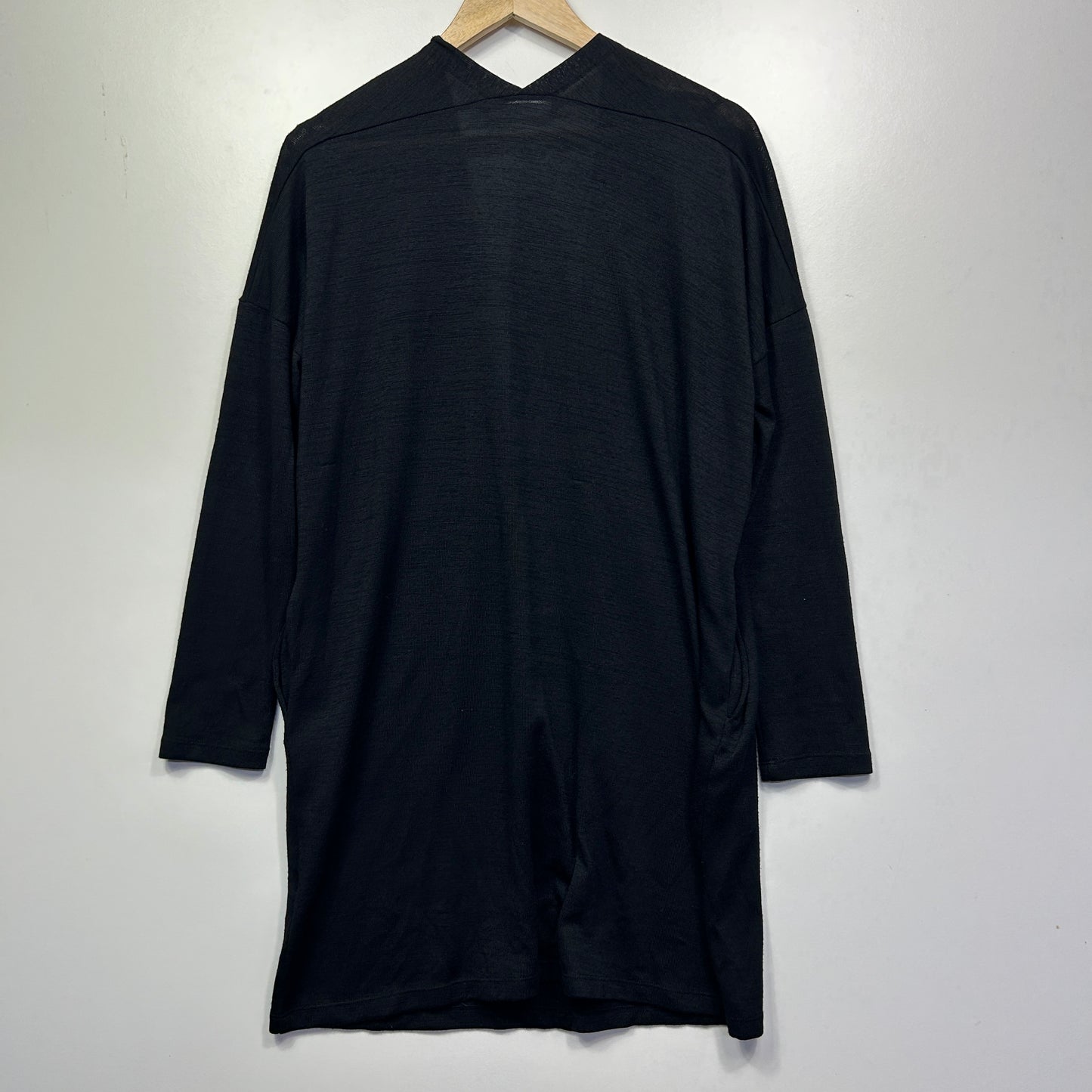 Katies Black Long Knit Cardigan - Size L