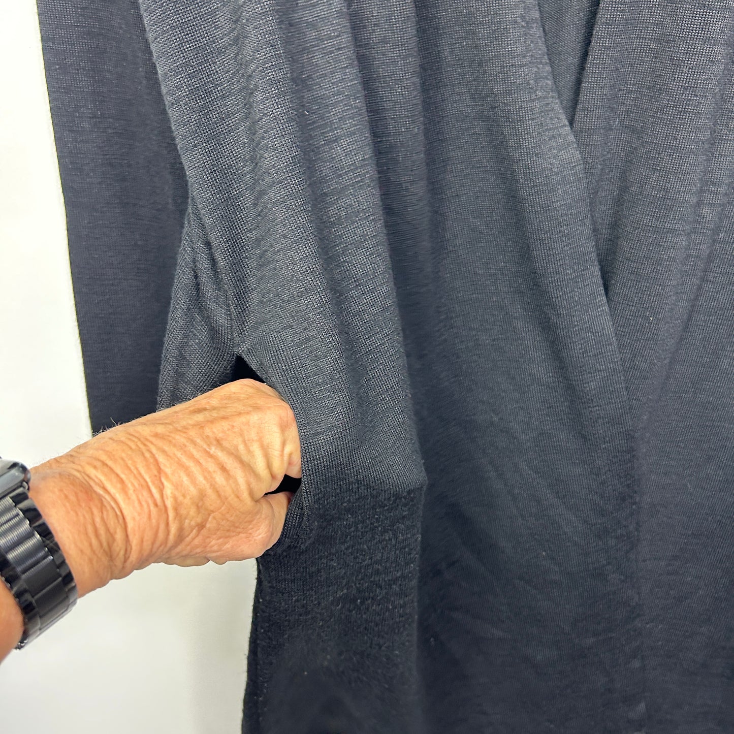 Katies Black Long Knit Cardigan - Size L