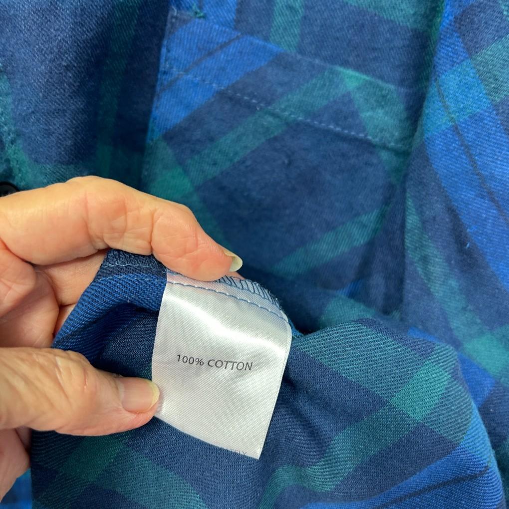 Millers Blue Cotton Flannel Shirt - Size 22
