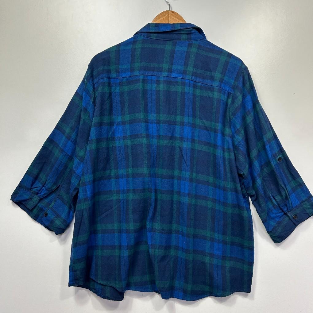 Millers Blue Cotton Flannel Shirt - Size 22