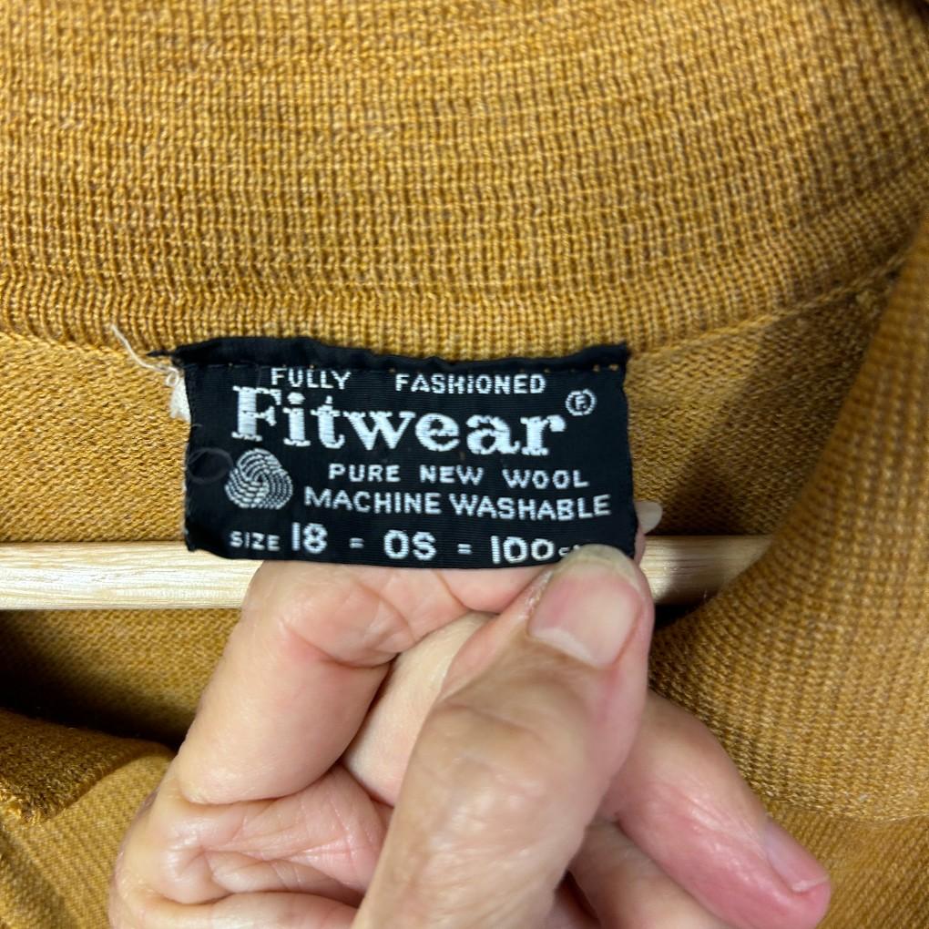 Vintage Mustard Knit Wool Jumper - Size 18