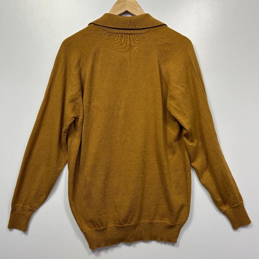 Vintage Mustard Knit Wool Jumper - Size 18