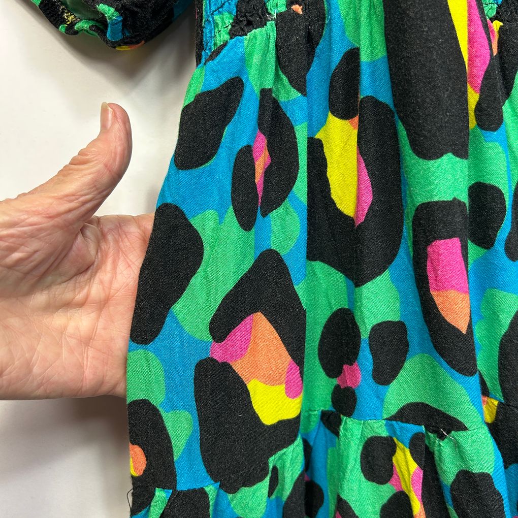 Proud Poppy Multicoloured Leopard Print Dress - Size 28
