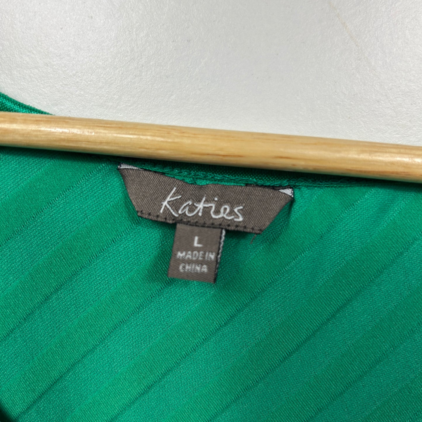 Katies Green Textured Short Sleeve Top - Size L