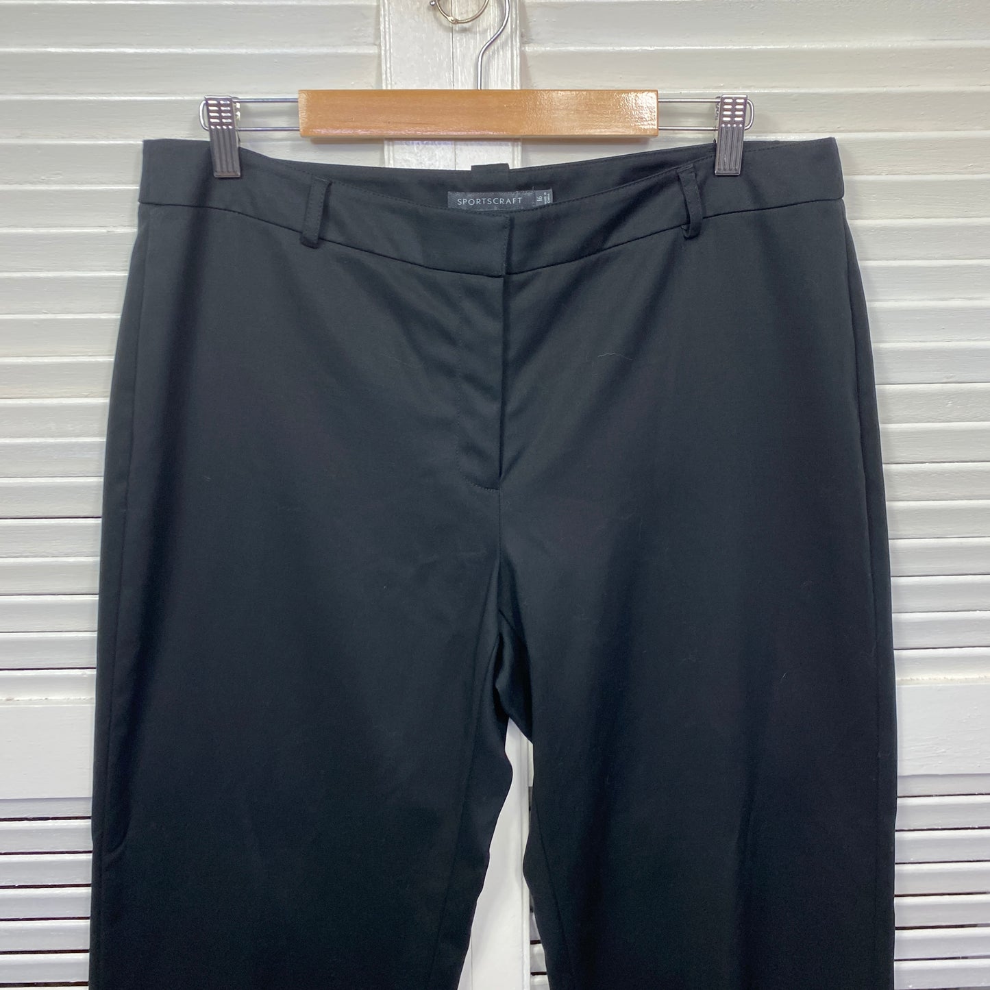 Sportscraft Pants Size 16 Black Zip Fly