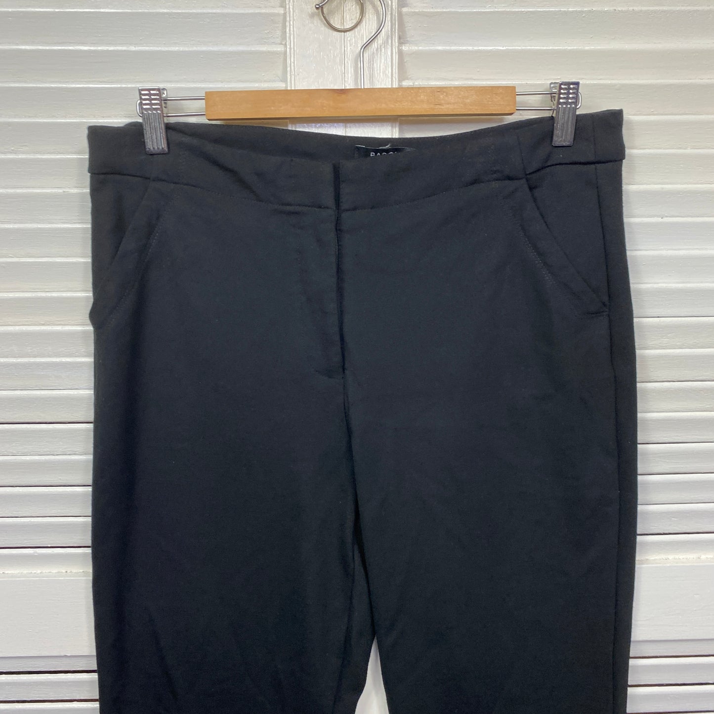 Basque Pants Size 14 Black Pockets Zip Fly