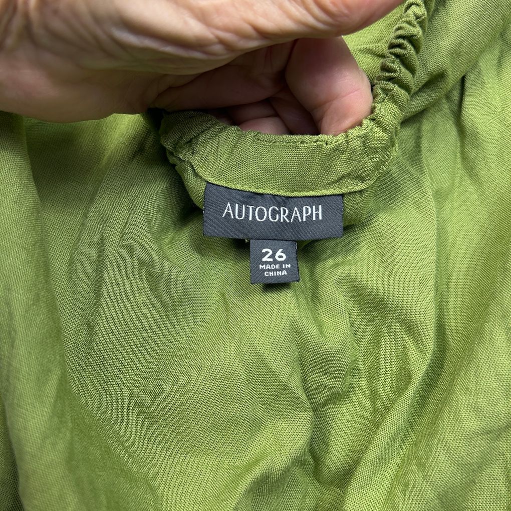 Autograph Green Linen Maxi Dress - Size 26
