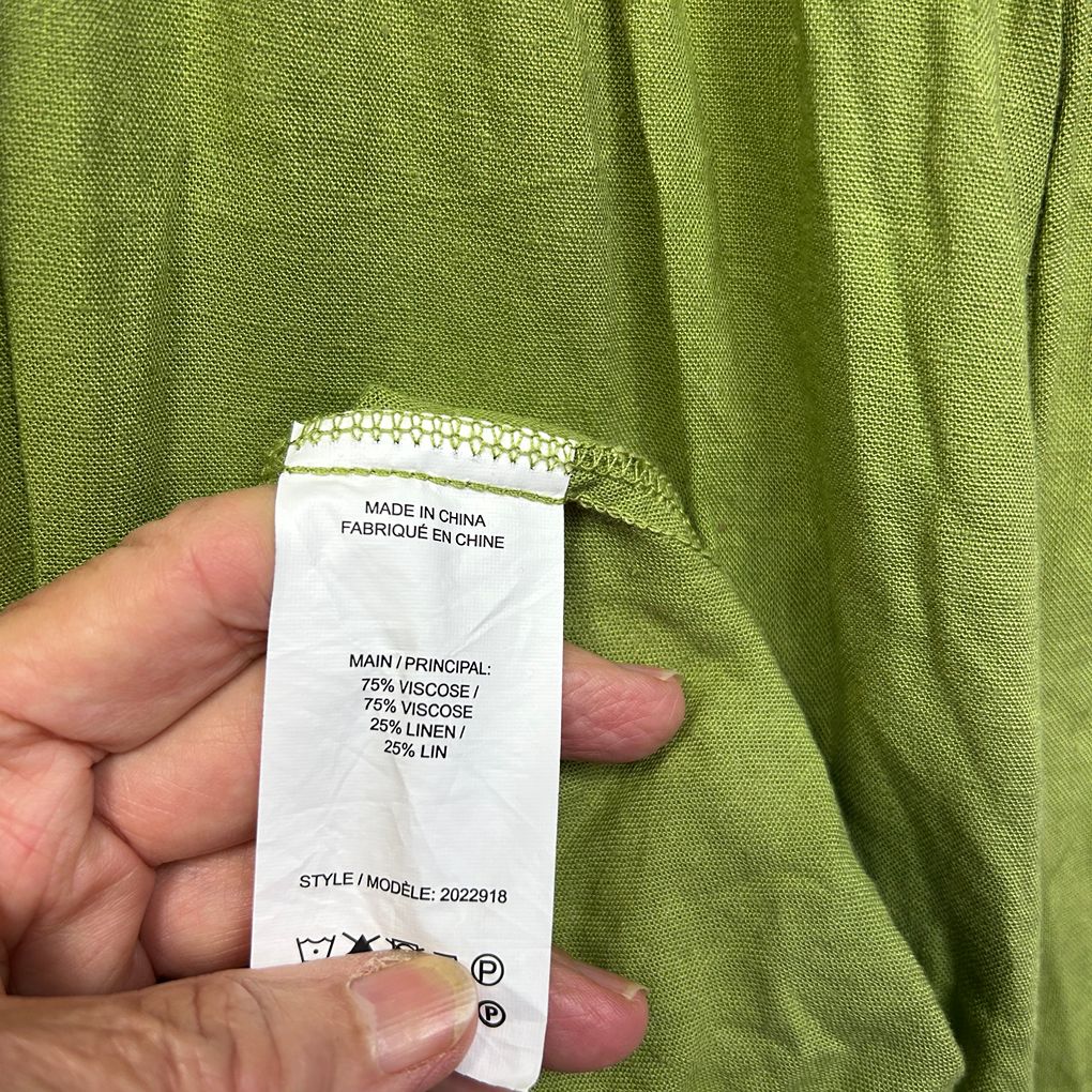 Autograph Green Linen Maxi Dress - Size 26