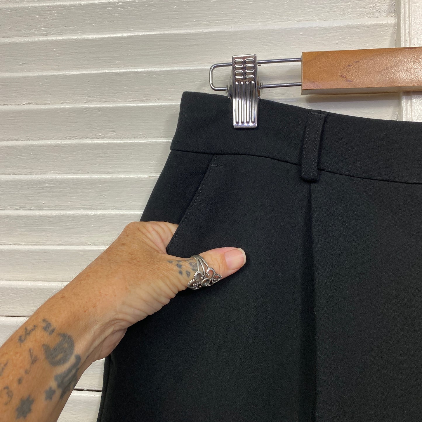 Preview Pants Size 14 Black Pockets Zip Fly