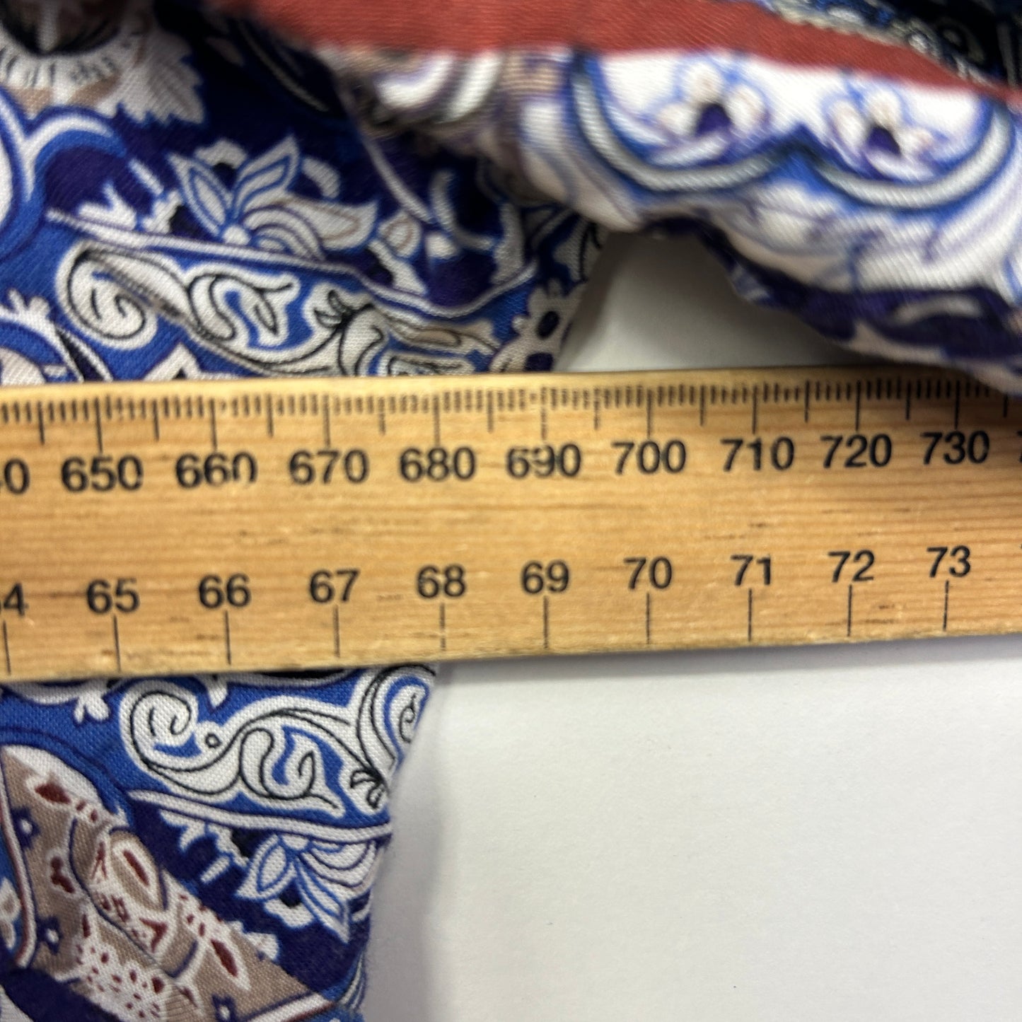 Autograph Blue Grey Paisley Print Top - Size 24/26