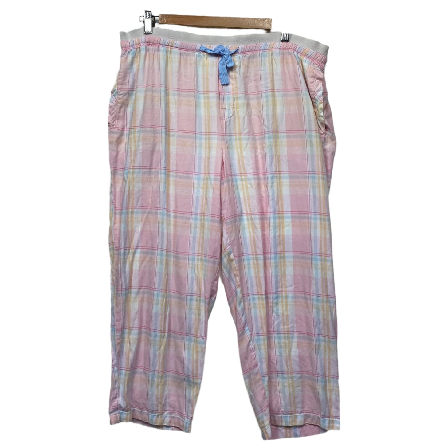 Peter Alexander Pants Sleepwear Size 14 Large Pink Check Pockets