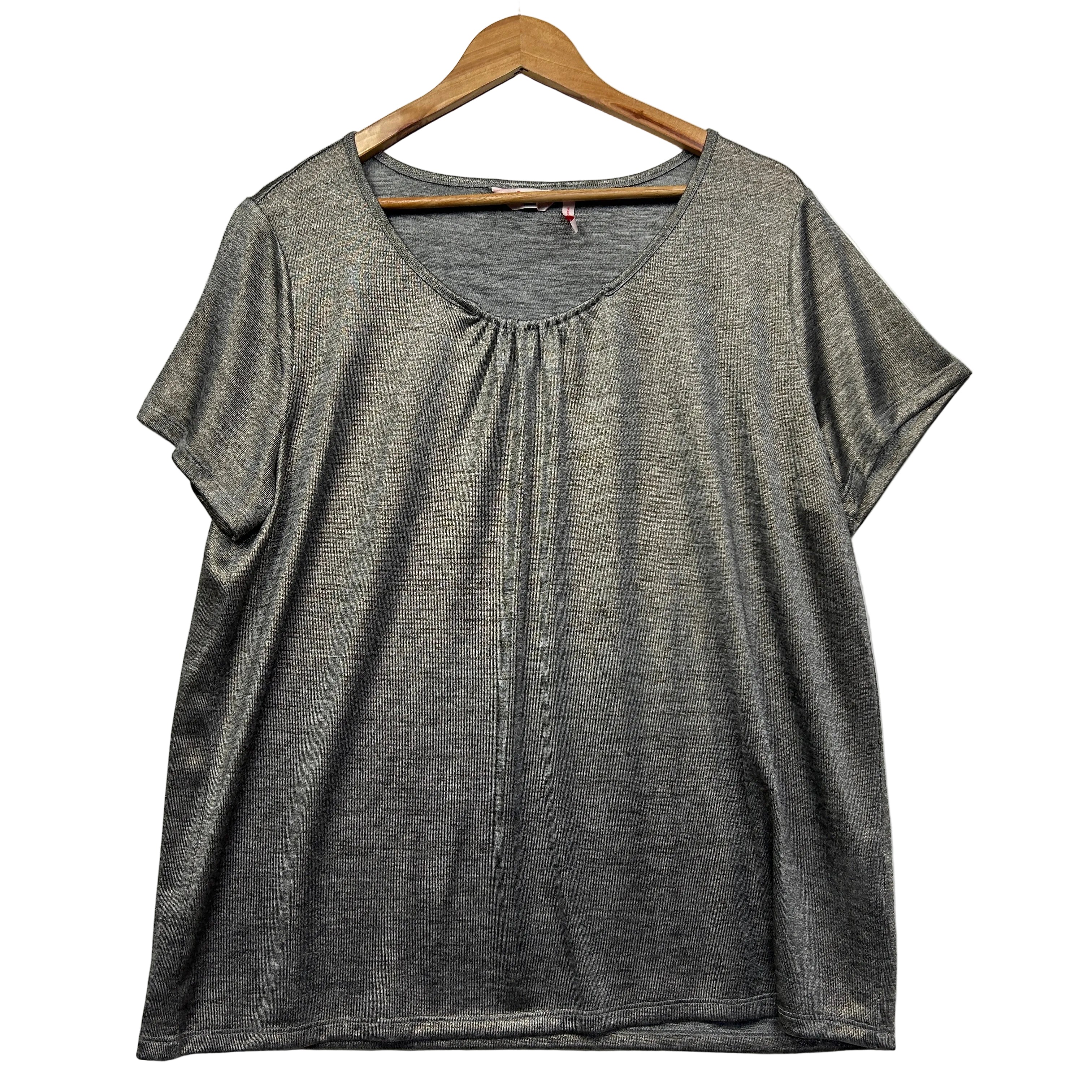 Millers Metallic Short Sleeve Top - Size 16