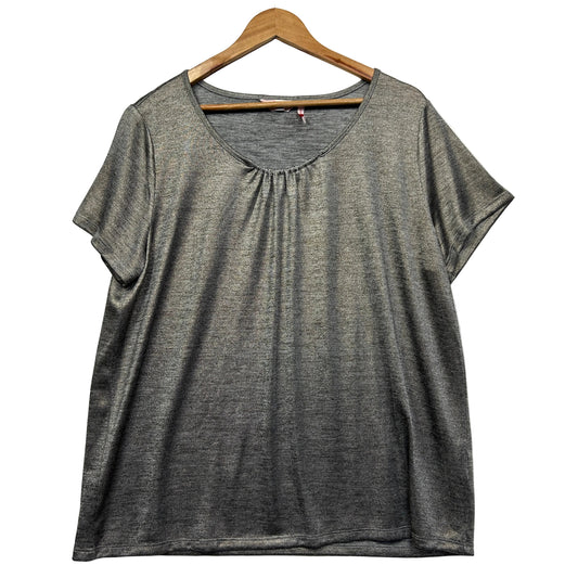 Millers Metallic Short Sleeve Top - Size 16