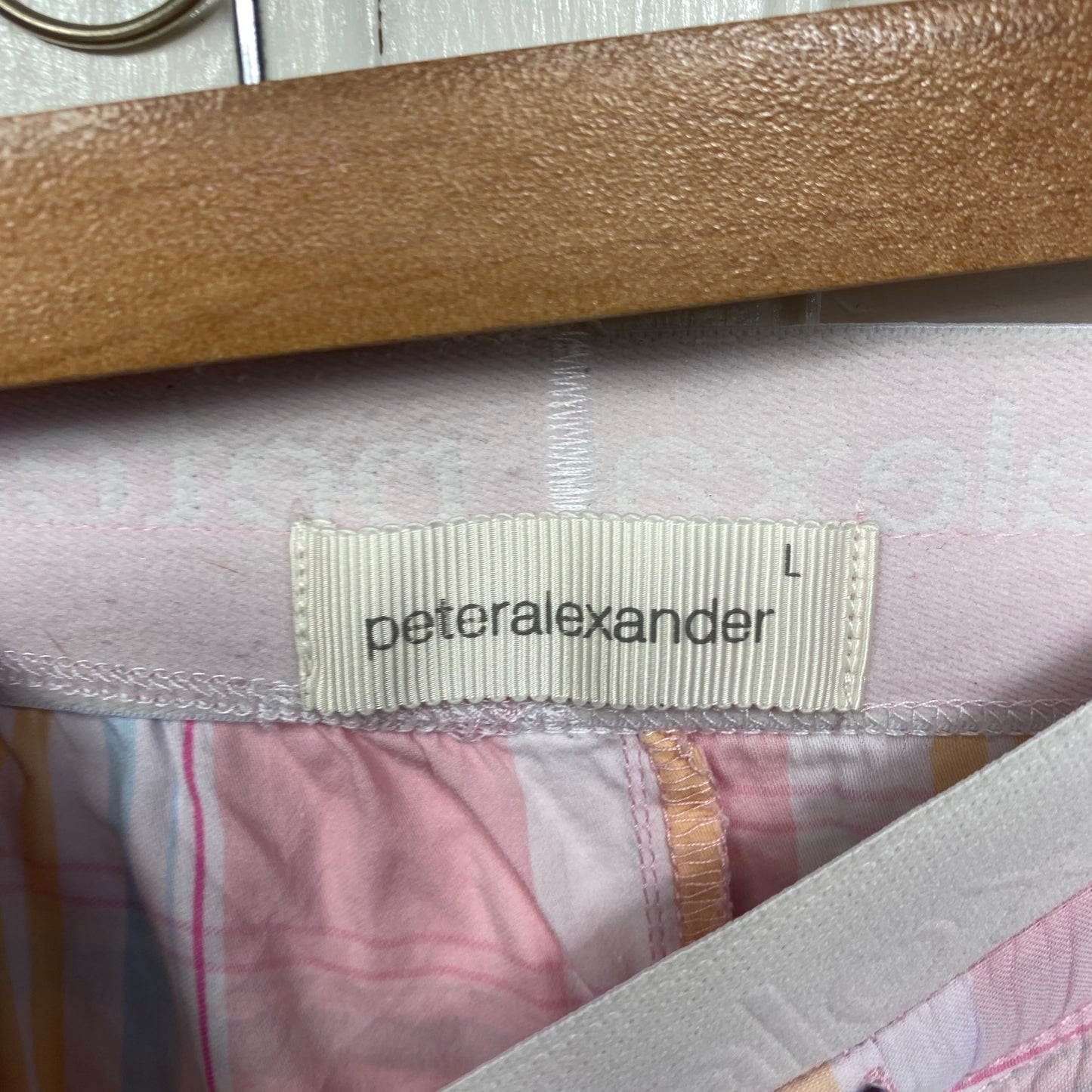 Peter Alexander Pants Sleepwear Size 14 Large Pink Check Pockets