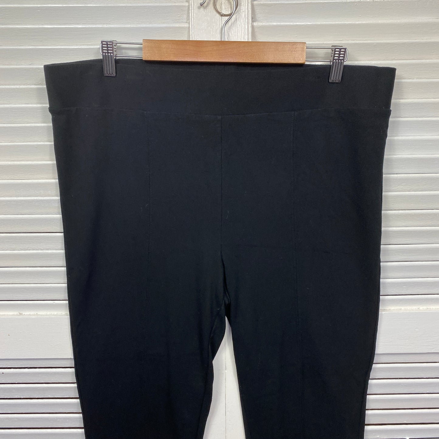 Belle Curve Pants Size 16 Black Pull On Viscose