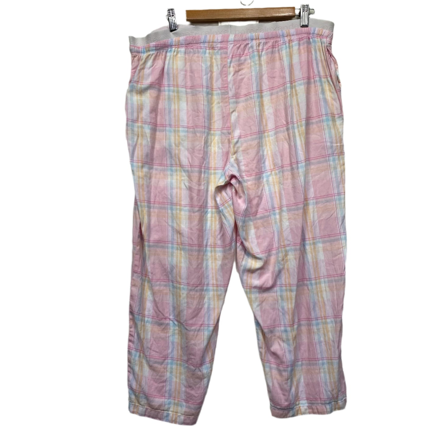 Peter Alexander Pants Sleepwear Size 14 Large Pink Check Pockets