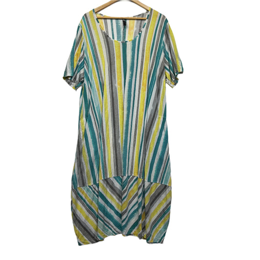 Taking Shape Dress Size 20 Large Plus Short Sleeve Striped Pockets
